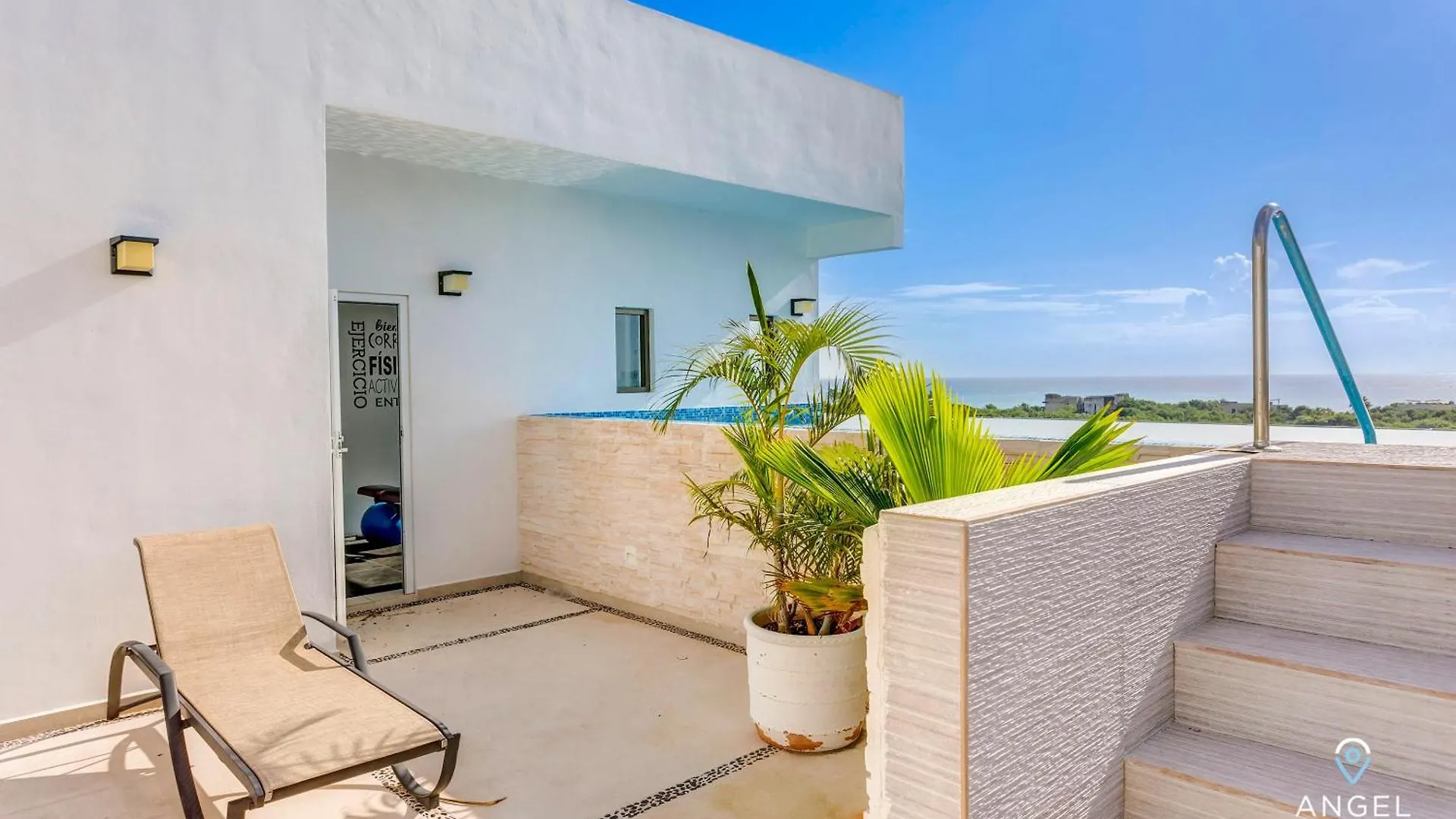 Apartmán Tranquil Oceanview Studio Rooftop Pool Gym W&D Playa del Carmen Mexiko